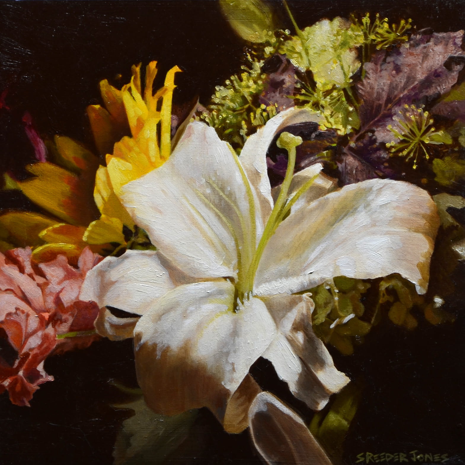 floral oil painting