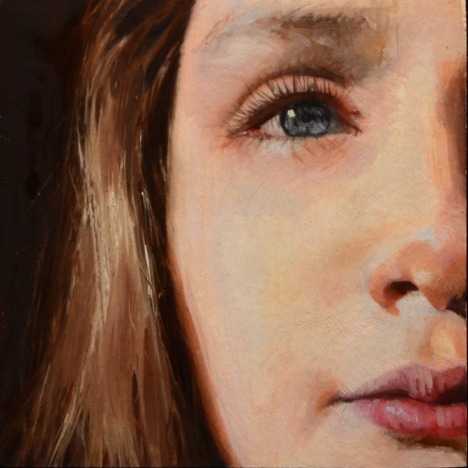 oil painting portrait detail
