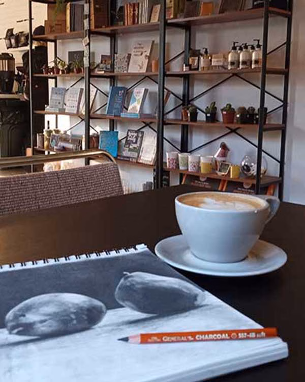 sketch of pears on paper